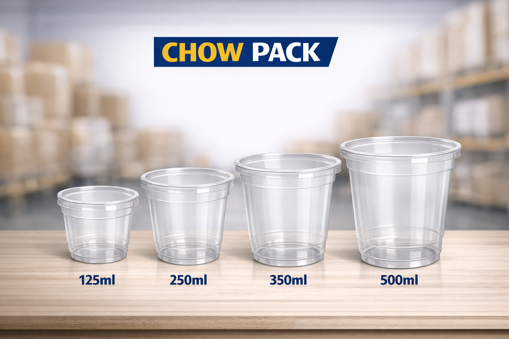 PET Cups with Dome Lid 500ML (1000 cups)